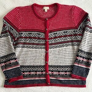 Alpine Fair Isle Cardigan XL